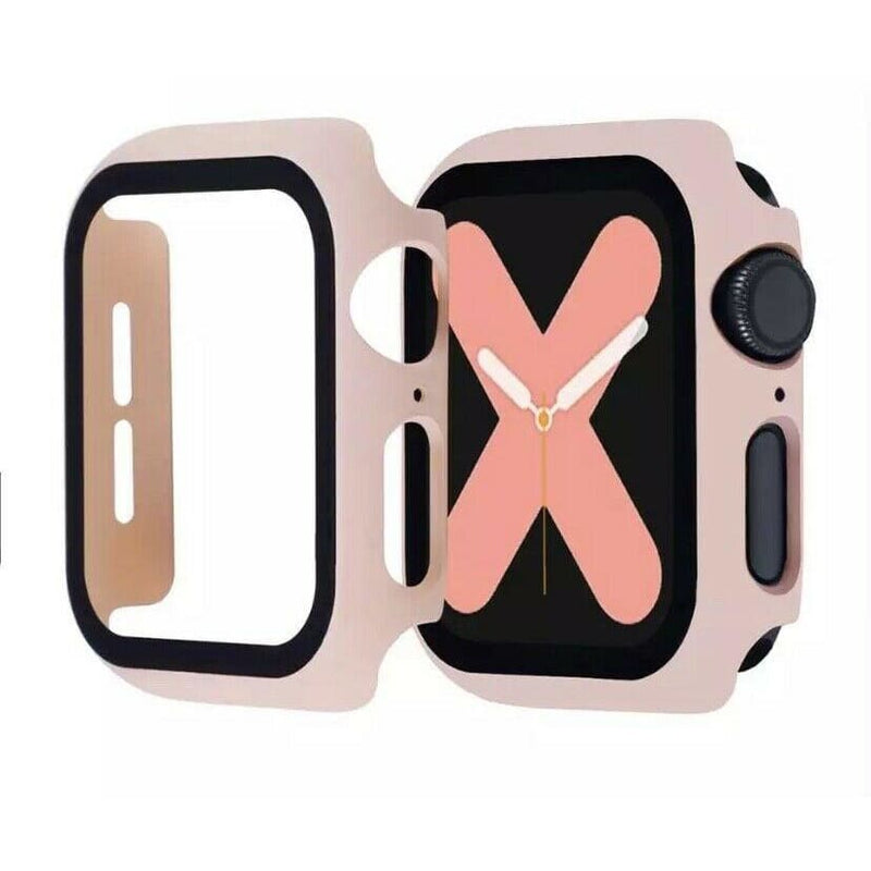 Für Apple Watch 6 5 4 3 SE Schutzhülle Glas Bumper 