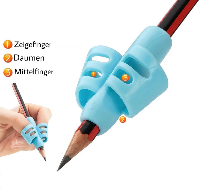 Schreibhilfe Bleistift Halter mit Grip für Kinder mit Haltungsfehler Stifthalter