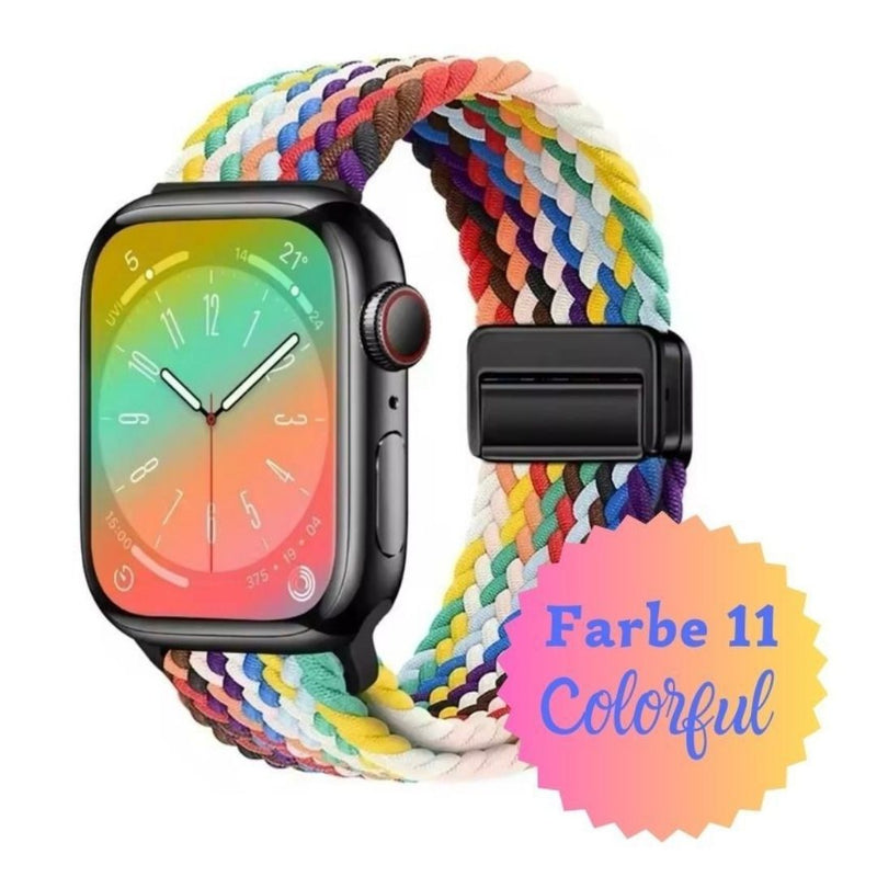 Apple Watch geflochten Armband Ultra / Ultra 2 / Ultra 3 und Series 11/10/9/8/7/6/5/4/3/2/1 & SE mit Magnet