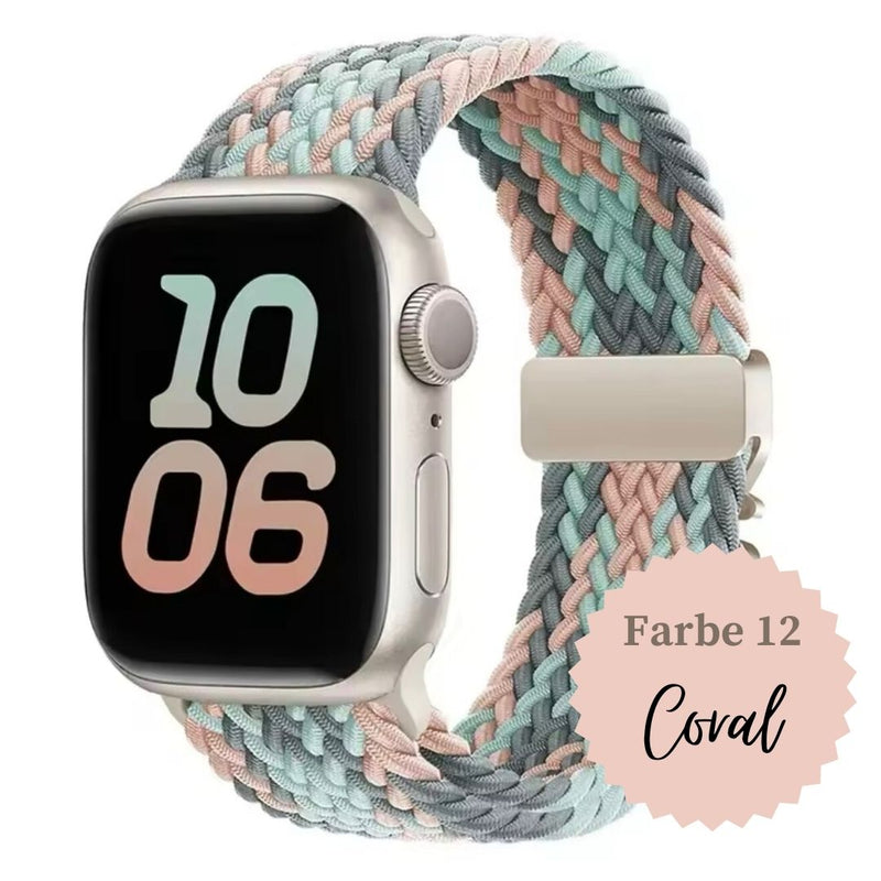 Apple Watch geflochten Armband Ultra / Ultra 2 / Ultra 3 und Series 11/10/9/8/7/6/5/4/3/2/1 & SE mit Magnet