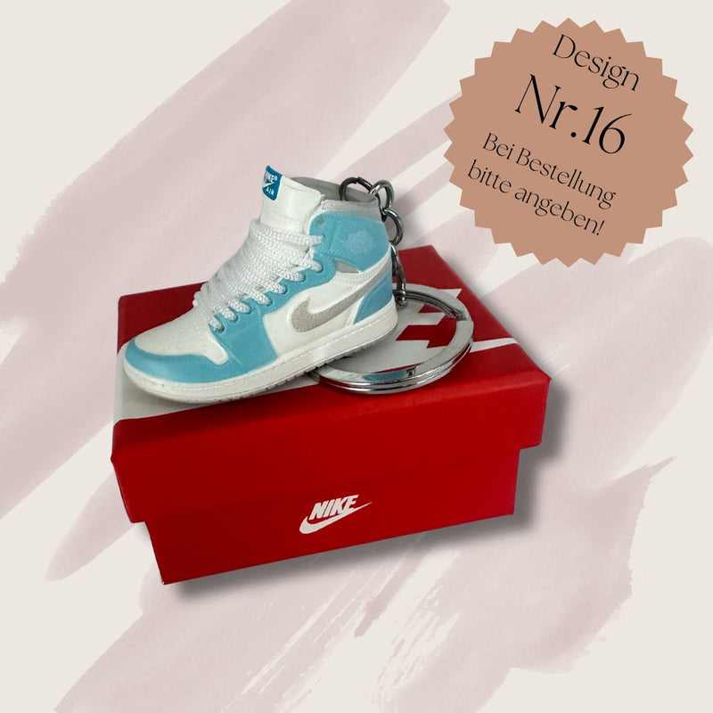 Mini Nike Air Jordan Schlüsselanhänger 3D Sneaker Key Holder Basketball Jump Man personalisiert