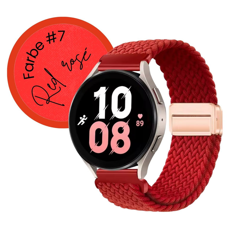 Armband geflochten elastisch für Samsung Amazfit Huawei Smartwatch Uhr Band Nylon 20mm 22mm