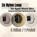 3 Stück Armband für Apple Watch Series 11 10 9 8 7 6 5 4 3 2 1 Ultra / SE flexibel elastisch Nylon Band