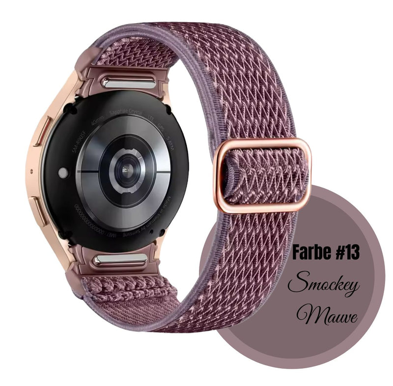 Nylon Loop Armband elastisch für Smartwatch 20mm 22mm Samsung Amazfit Huawei Garmin