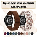 Elastisches Nylon Loop Armband 20mm / 22mm für Samsung, Garmin, Huawei, Amazfit & Fossil
