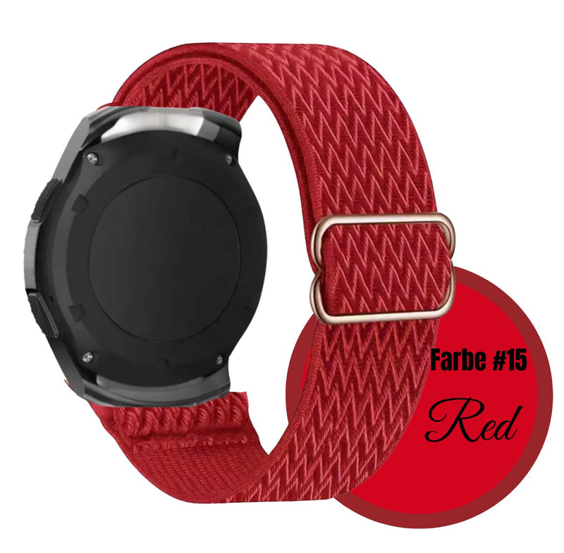 Nylon Loop Armband elastisch für Smartwatch 20mm 22mm Samsung Amazfit Huawei Garmin