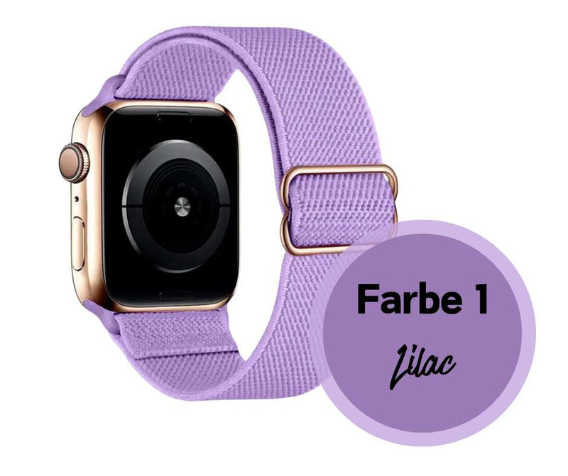 Armband für Apple Watch Series 10 9 8 7 6 5 4 3 2 1 Ultra / SE flexibel elastisch Nylon Band