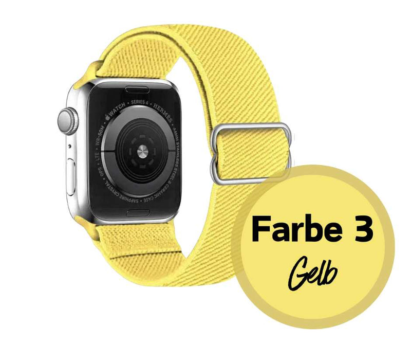 Armband für Apple Watch Series 10 9 8 7 6 5 4 3 2 1 Ultra / SE flexibel elastisch Nylon Band