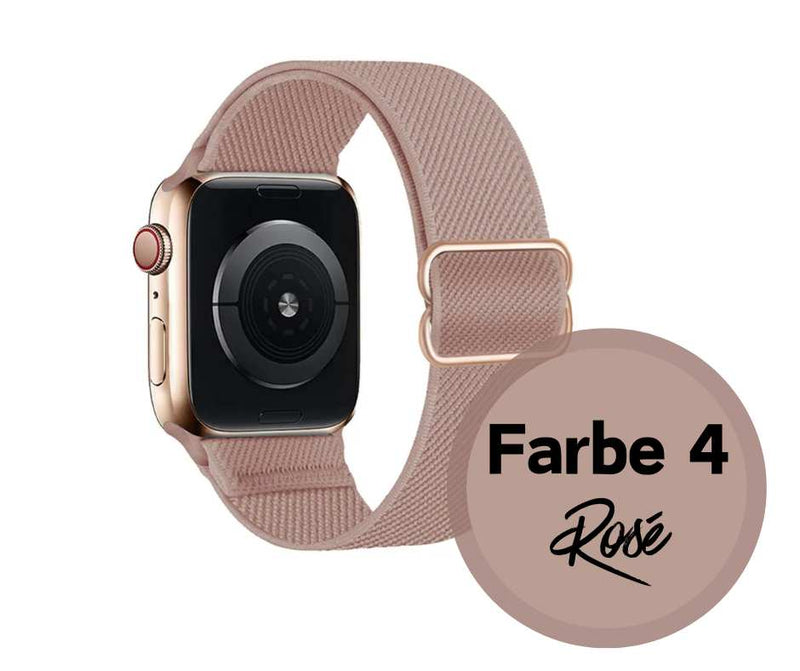 Armband für Apple Watch Series 10 9 8 7 6 5 4 3 2 1 Ultra / SE flexibel elastisch Nylon Band