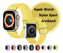 Nylon Sport elastisches Armband für Apple Watch Ultra / Ultra 2 / Ultra 3 Series 11 10 9 8 7 6 5 4 3 2 1 SE