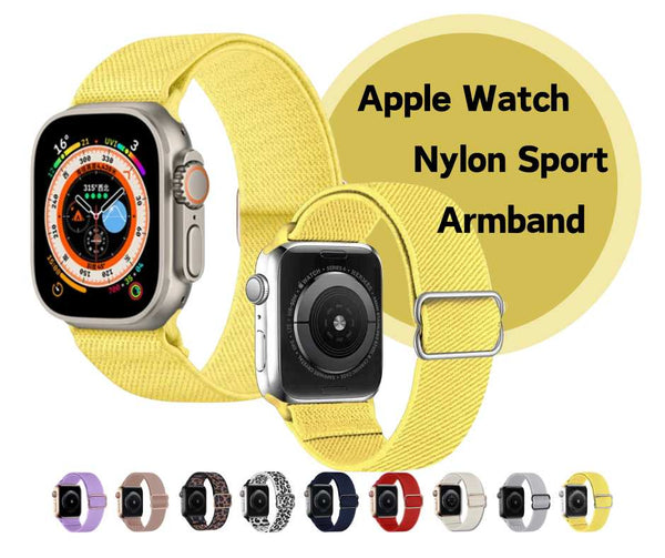 Nylon Sport elastisches Armband für Apple Watch Ultra / Ultra 2 Series 10 9 8 7 6 5 4 3 2 1 SE