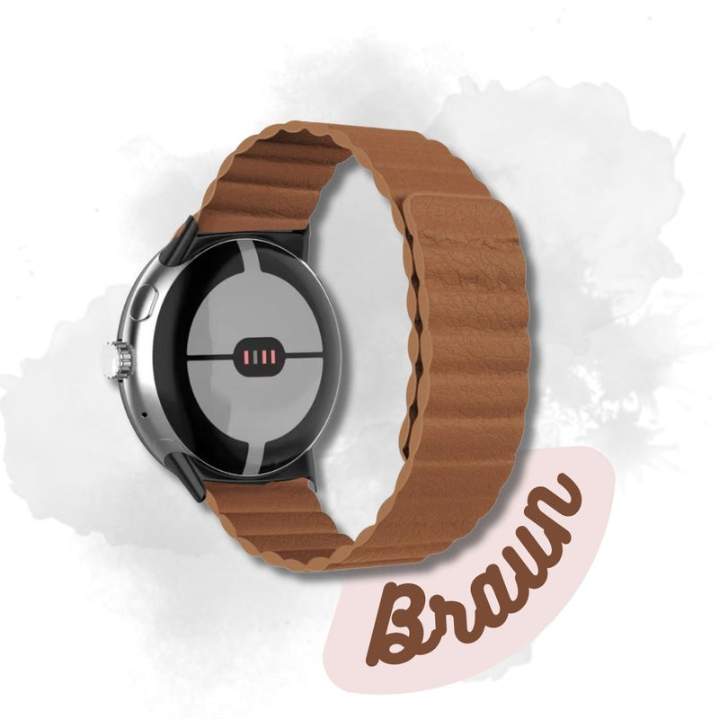 Leder Armband Loop mit Magnet für Samsung Huawei Amazfit Watch 20mm 22mm