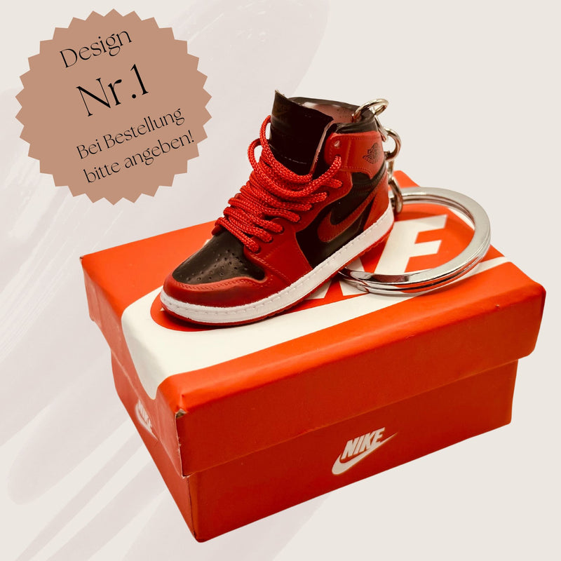 Mini Nike Air Jordan Schlüsselanhänger 3D Sneaker Key Holder Basketball Jump Man