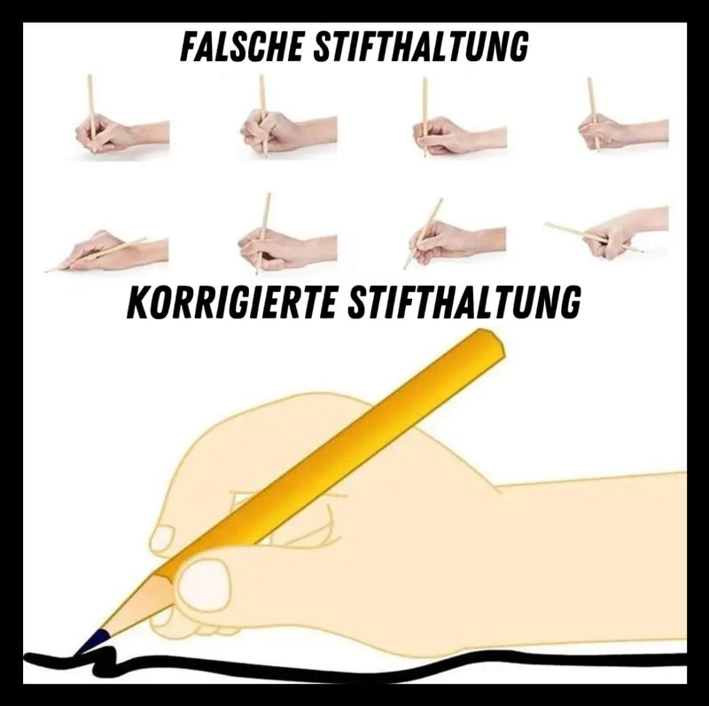 Schreibhilfe Bleistift Halter mit Grip für Kinder mit Haltungsfehler Stifthalter