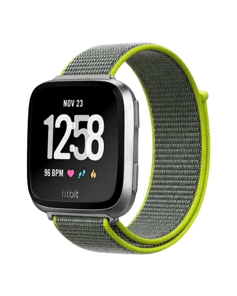 Fitbit Versa 4 Sense 2 Nylon Armband mit Klettverschluss