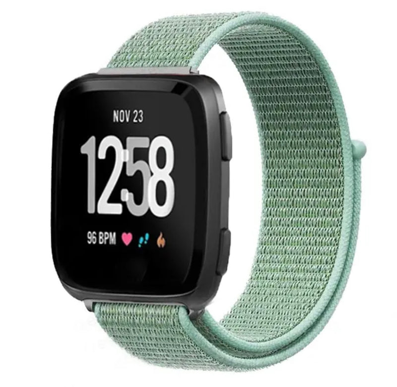 Fitbit Versa 4 Sense 2 Nylon Armband mit Klettverschluss