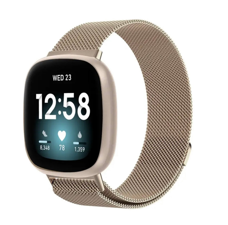 Milanese Metall Loop Armband mit Magnet Verschluss für Fitbit Versa 3 / 4 und Sense