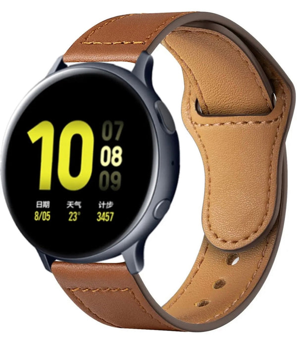 Leder Armband mit Druckknopf für Samsung Galaxy Watch Samsung Active Smartwatch