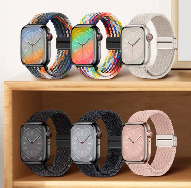 Apple Watch geflochten Armband Ultra / Ultra 2 und Series 10/9/8/7/6/5/4/3/2/1 & SE mit Magnet