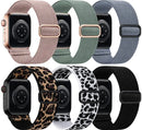 3 Stück Armband für Apple Watch Series 11 10 9 8 7 6 5 4 3 2 1 Ultra / SE flexibel elastisch Nylon Band