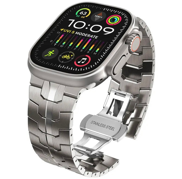 Edelstahl Titan Metall Armband für Apple Watch Ultra Series 10 9 8 7 6 5 4 3 2 1 SE