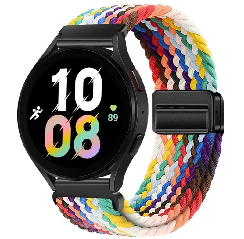 Armband geflochten elastisch für Samsung Amazfit Huawei Smartwatch Uhr Band Nylon 20mm 22mm