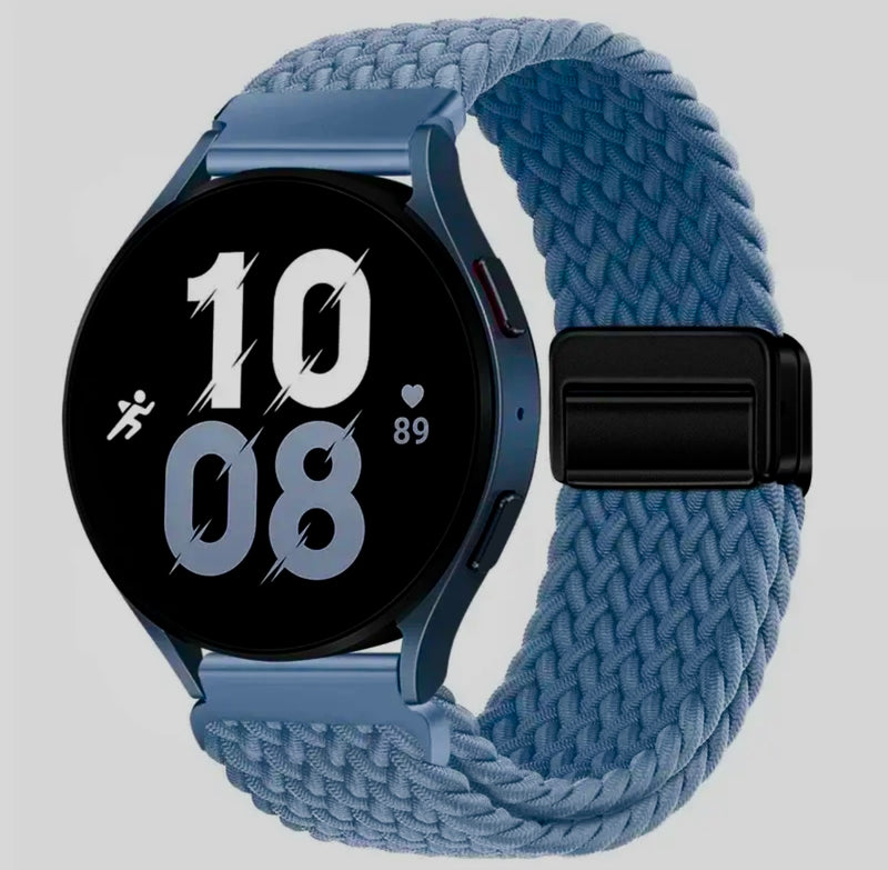 Armband geflochten elastisch für Samsung Amazfit Huawei Smartwatch Uhr Band Nylon 20mm 22mm