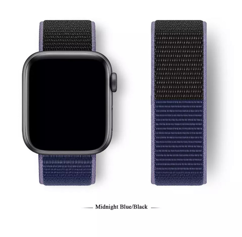 Fitbit Versa 4 Sense 2 Nylon Armband mit Klettverschluss