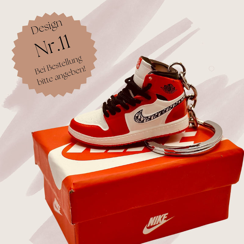 Mini Nike Air Jordan Schlüsselanhänger 3D Sneaker Key Holder Basketball Jump Man