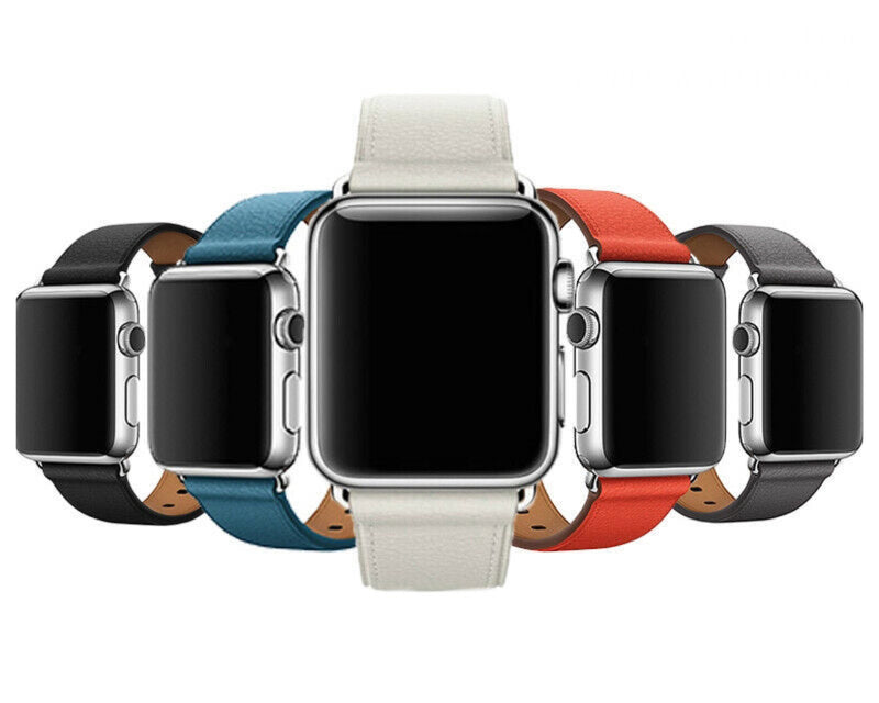 Lederarmband Pastell Farben für Apple Watch Ultra / Ultra 2  Series SE 9 8 7 6 5 4 3 2 1