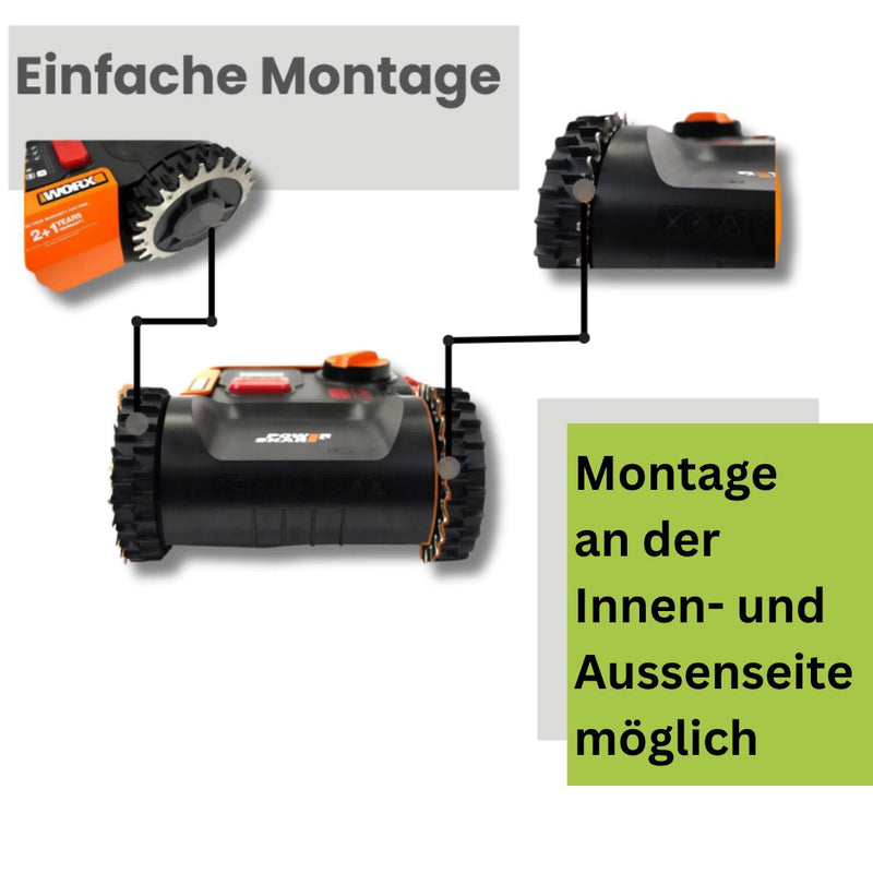 Spikes Edelstahl für Worx Landroid L und Vision Mähroboter Rasen Roboter