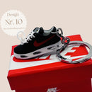 3D Sneaker Schlüsselanhänger im Mini Schuhkarton – Nike Air Force Style – Kult Keychain für Sneaker Fans