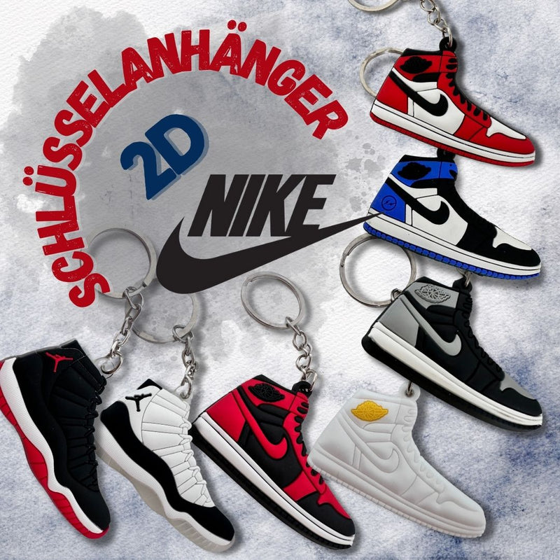 Nike Air Jordan Schlüsselanhänger 2D Silikon Sneaker Key Holder Basketball Jump Man