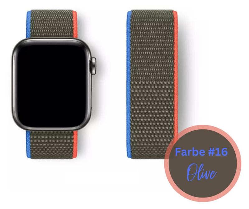 Nylon Apple Watch Ultra / Ultra 2 Armband Sport Loop mit Klettverschluss Series 9 8 7 6 5 4 3 2 1 & SE