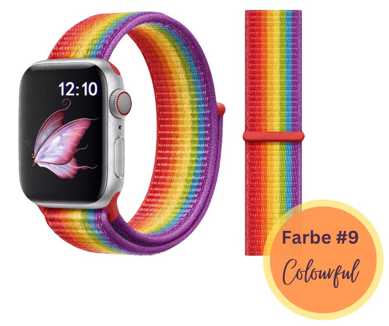 Nylon Apple Watch Ultra / Ultra 2 Armband Sport Loop mit Klettverschluss Series 9 8 7 6 5 4 3 2 1 & SE