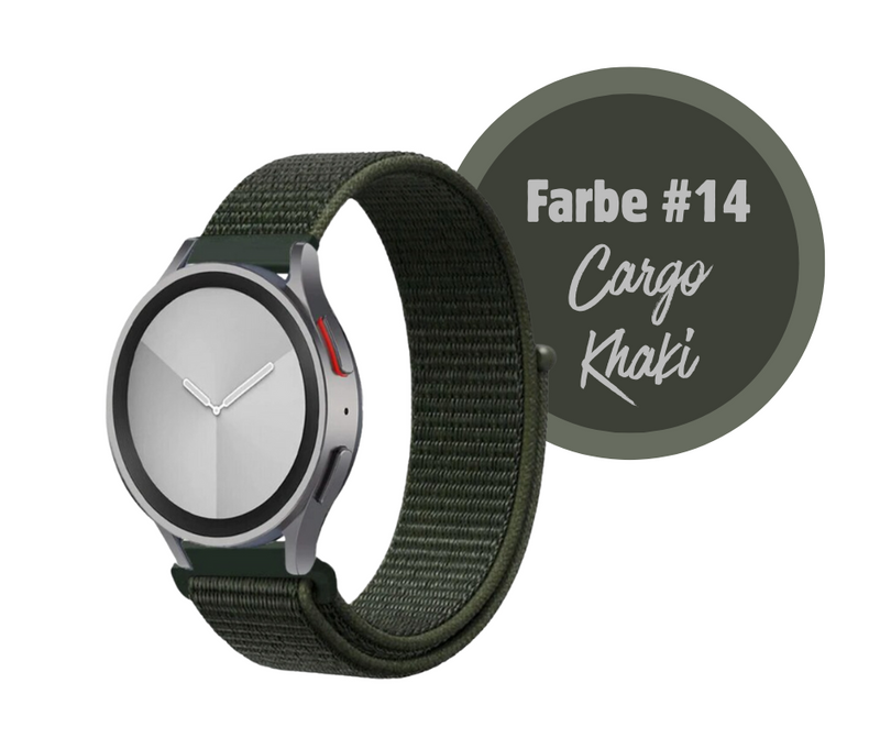 Nylon Armband Sport Loop mit Klettverschluss für Smartwatch 20mm 22mm Samsung Amazfit Garmin Huawei