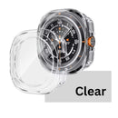 Samsung Galaxy Watch Ultra 47mm Schutzhülle mit 9H Hartglas – Stoßfeste PC Case Cover Full Protection (Schwarz/Transparent)