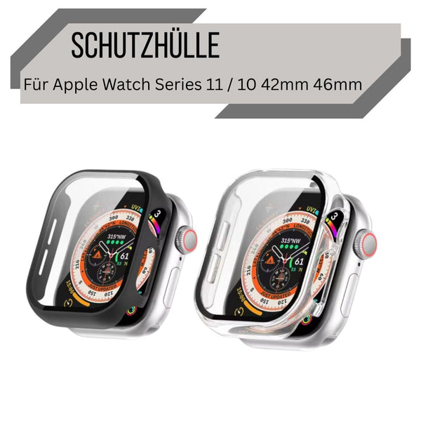 Schutzhülle mit 9H Glas für Apple Watch Series 10 / 11  Cover 42mm 46mm