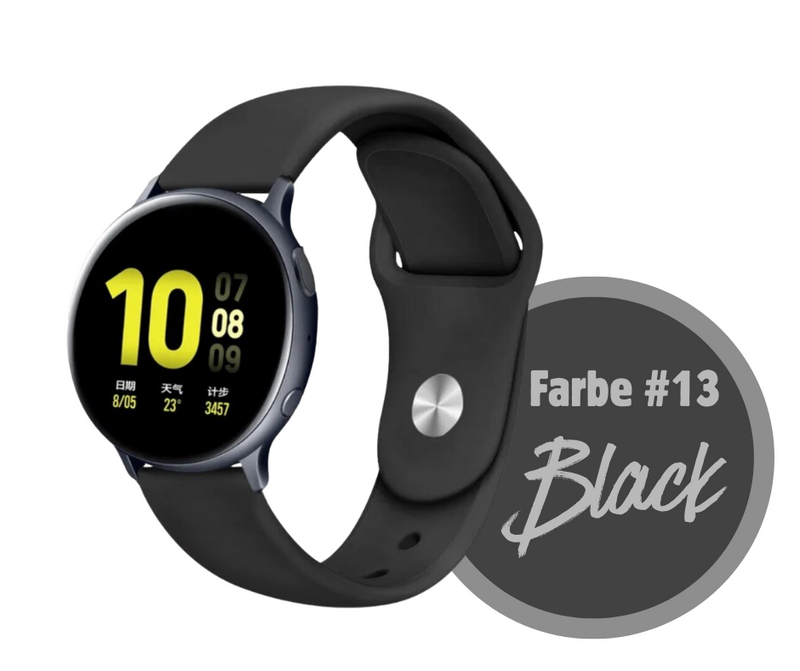 Silikon Armband classic für Amazfit Huawei Samsung Garmin u.a. 20mm 22mm