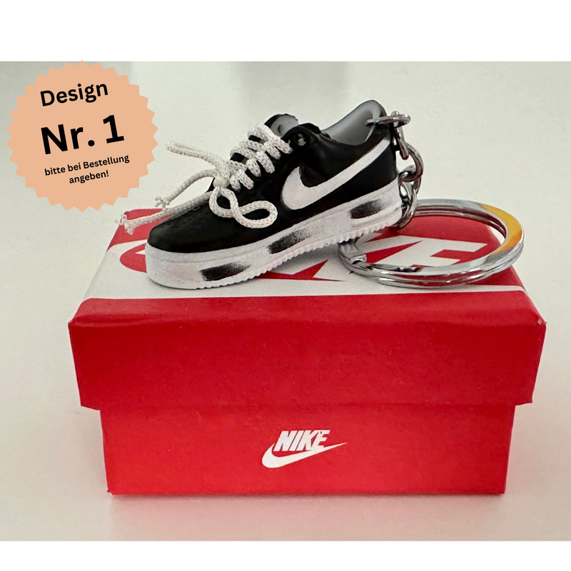 Mini Nike Air Force 1 Schlüsselanhänger 3D Sneaker Key Holder Kult Schuh