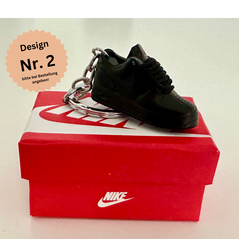 Mini Nike Air Force 1 Schlüsselanhänger 3D Sneaker Key Holder Kult Schuh