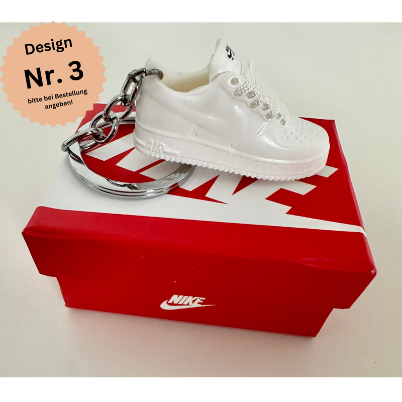 Mini Nike Air Force 1 Schlüsselanhänger 3D Sneaker Key Holder Kult Schuh