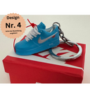 3D Sneaker Schlüsselanhänger im Mini Schuhkarton – Nike Air Force Style – Kult Keychain für Sneaker Fans
