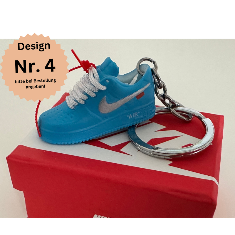 Mini Nike Air Force 1 Schlüsselanhänger 3D Sneaker Key Holder Kult Schuh