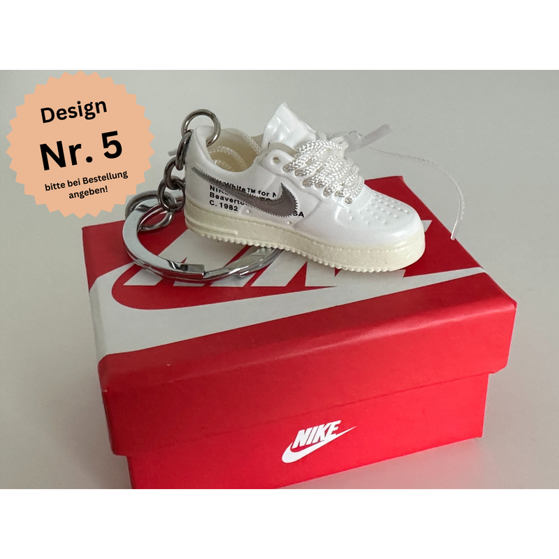 Mini Nike Air Force 1 Schlüsselanhänger 3D Sneaker Key Holder Kult Schuh