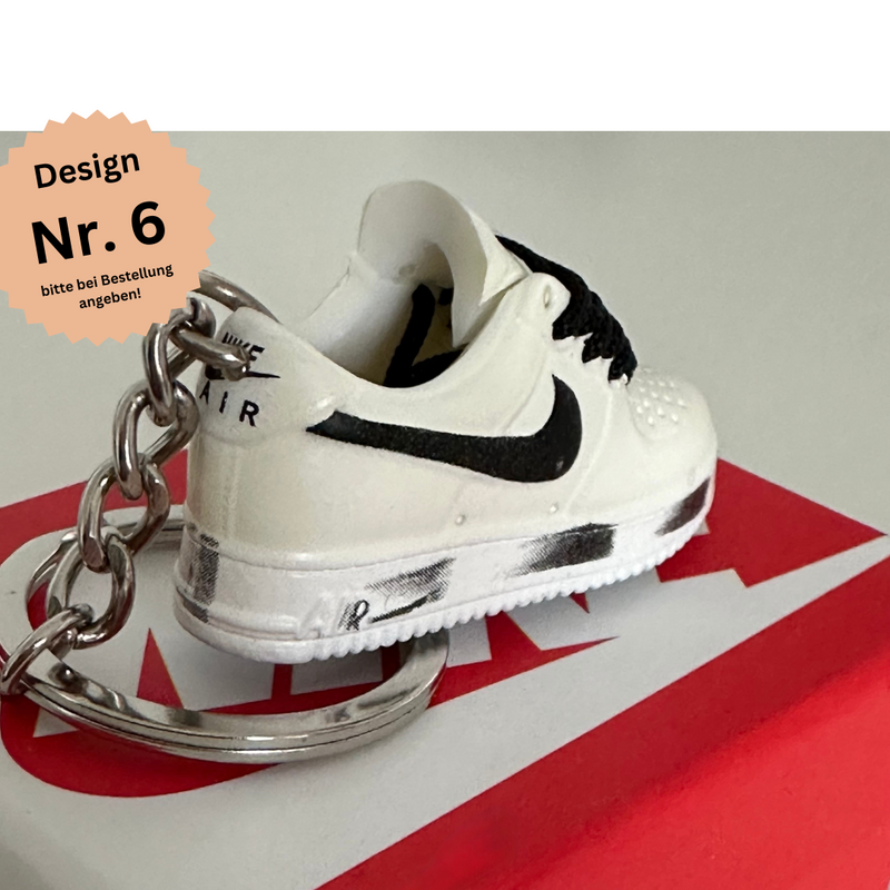 Mini Nike Air Force 1 Schlüsselanhänger 3D Sneaker Key Holder Kult Schuh