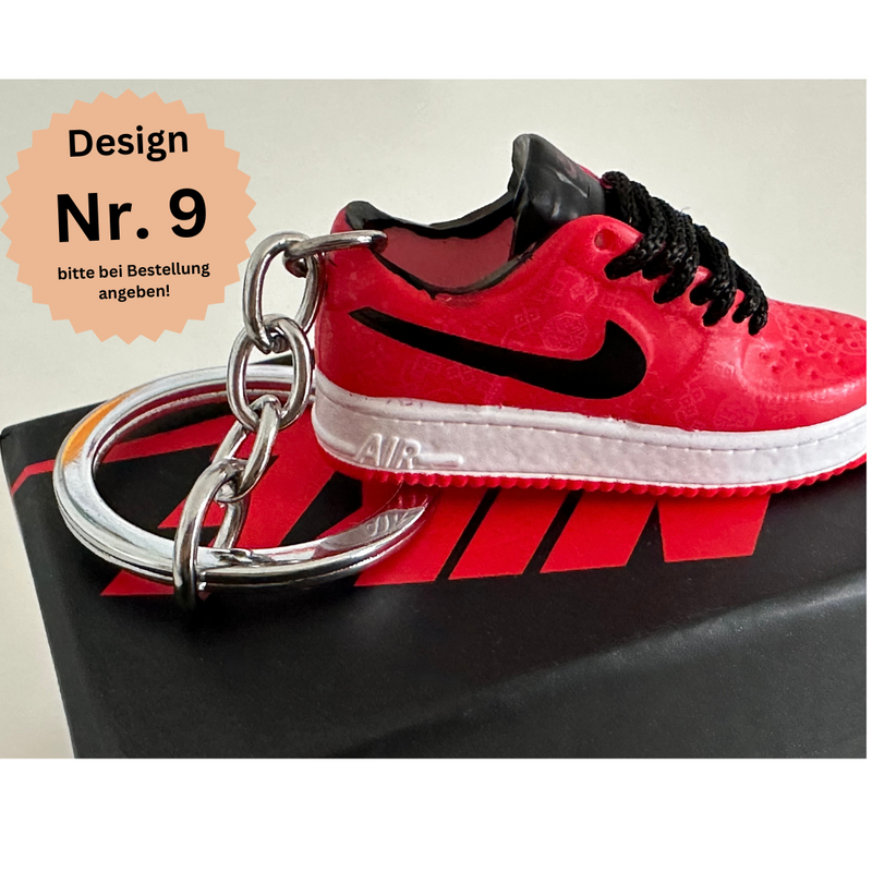 Mini Nike Air Force 1 Schlüsselanhänger 3D Sneaker Key Holder Kult Schuh