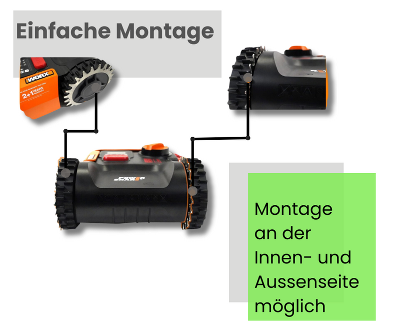 Spikes Edelstahl für Worx Landroid S/M Mähroboter Rasen Roboter