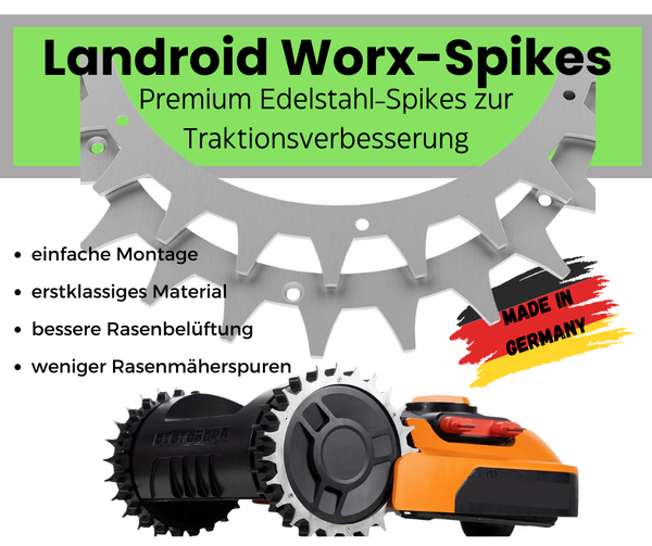 Spikes Edelstahl für Worx Landroid S/M Mähroboter Rasen Roboter