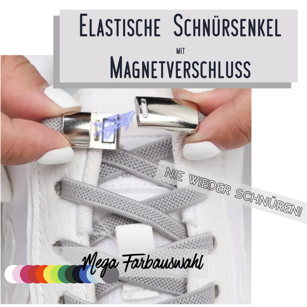 Elastische Schnürsenkel mit Schnellverschluss flexy laces mit Magnet